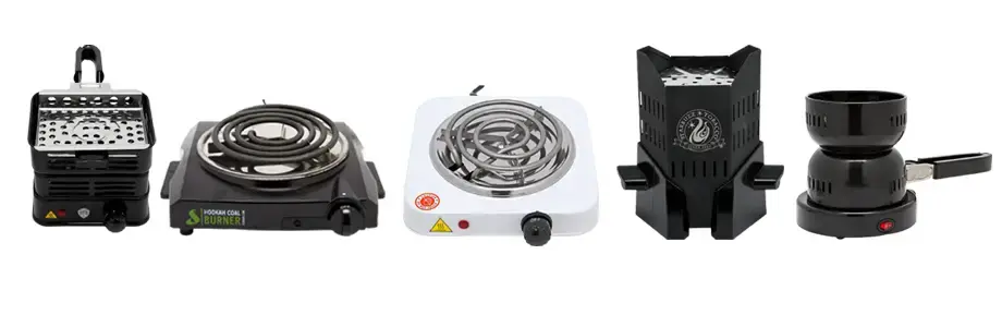 Various hookah charcoal electric burners