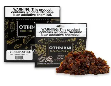 Othmani Turkish Coffee shisha tobacco in 100g and 1000g with loose shisha sample