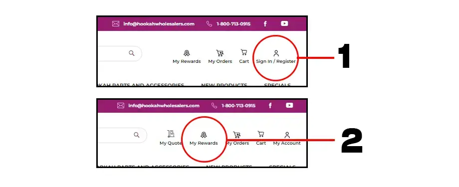 Log into your Hookah account