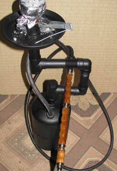 hookah made from an old fire extinguisher